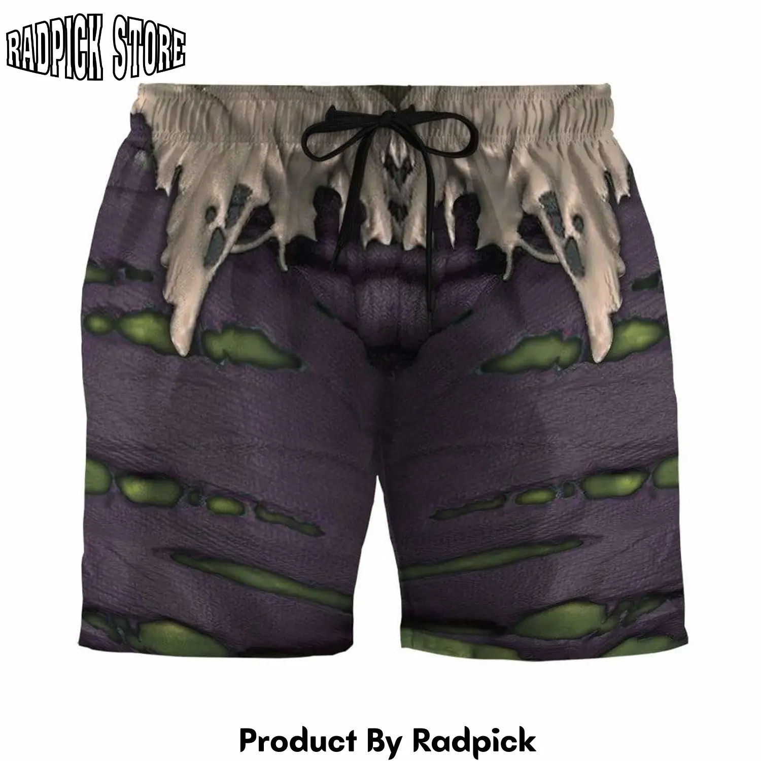 Radpick 3d incredible hulk custom beach shorts rp631431